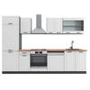 KÜCHENZEILE R-Line Weiß Landhaus/Anthrazit 300 cm, AP Eiche - Anthrazit/Creme, Holzwerkstoff (300/81.6/60cm) - Vicco