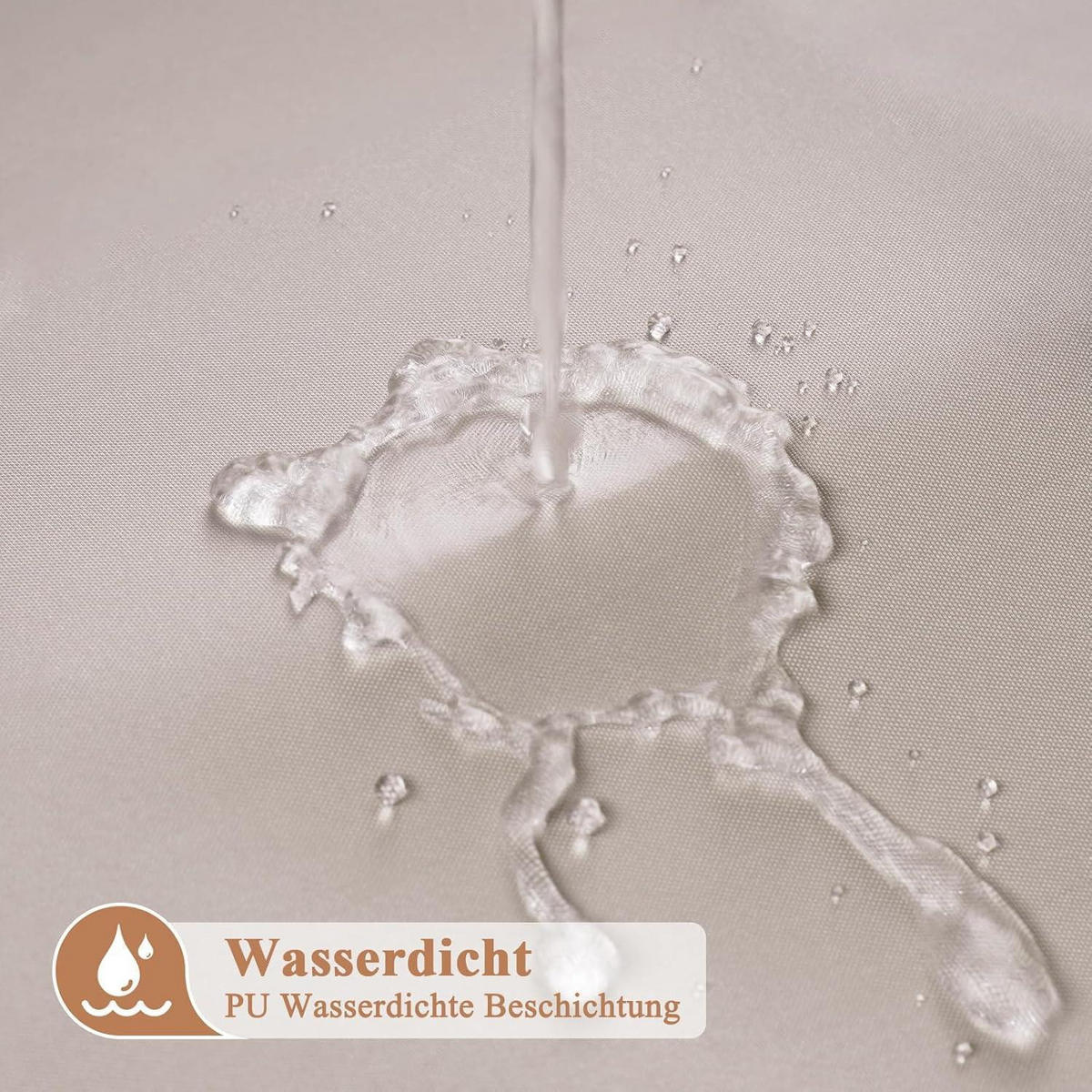 DUSCHVORHANG Sandfarben 120 x 200 cm Wasserdicht Textil - Sandfarben, Textil (120/200cm)
