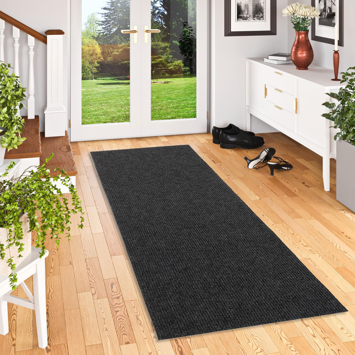 SCHMUTZFANGLÄUFER FUSSMATTEN LÄUFER TURBO - Anthrazit, Textil (100/300cm) - Snapstyle