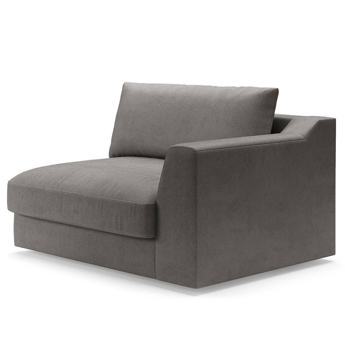 BIG-SOFA - Grau, Kunststoff/Textil (274/90/112cm) - home24