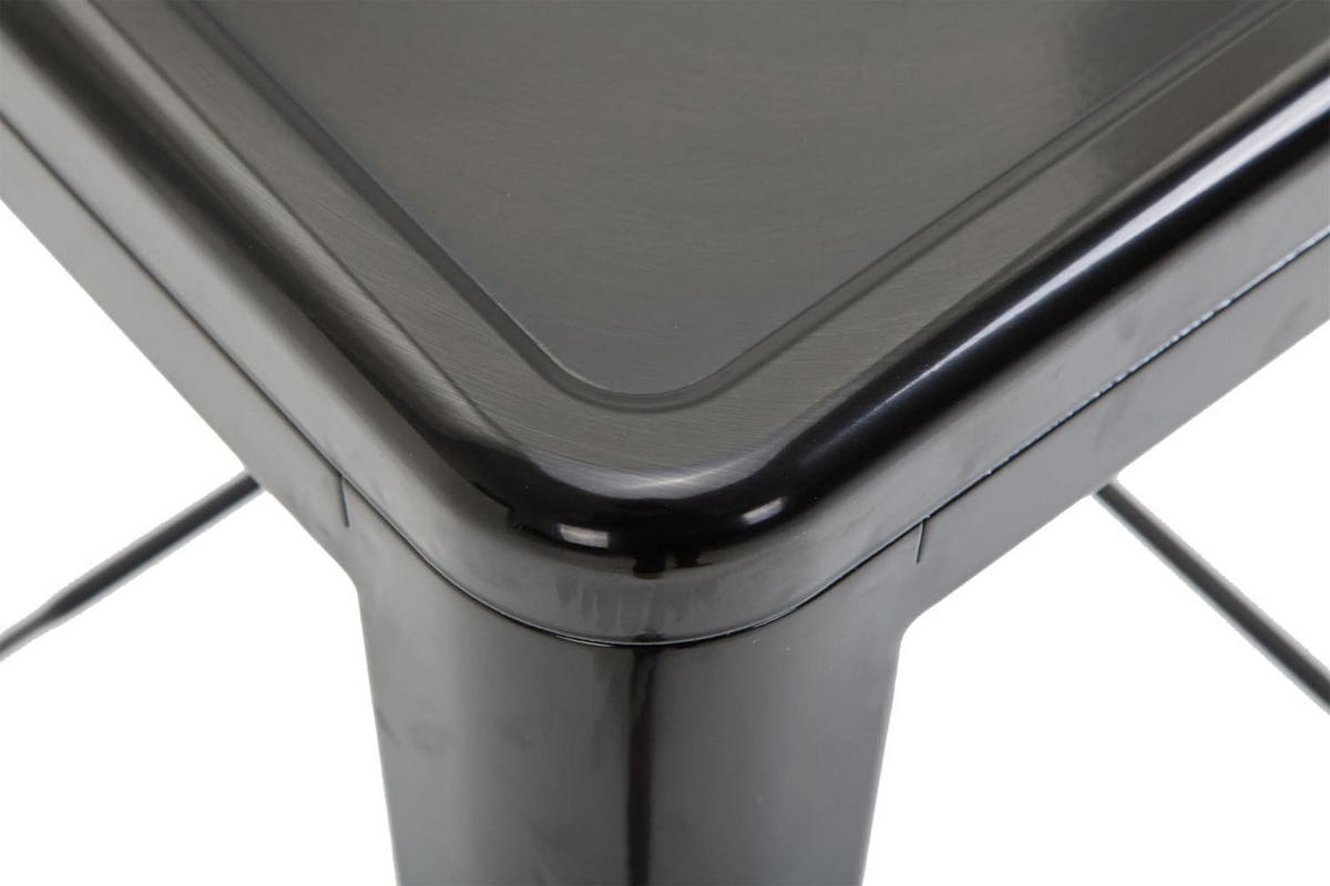BARHOCKER Metall schwarz - Schwarz, Metall (43/76/43cm) - CLP