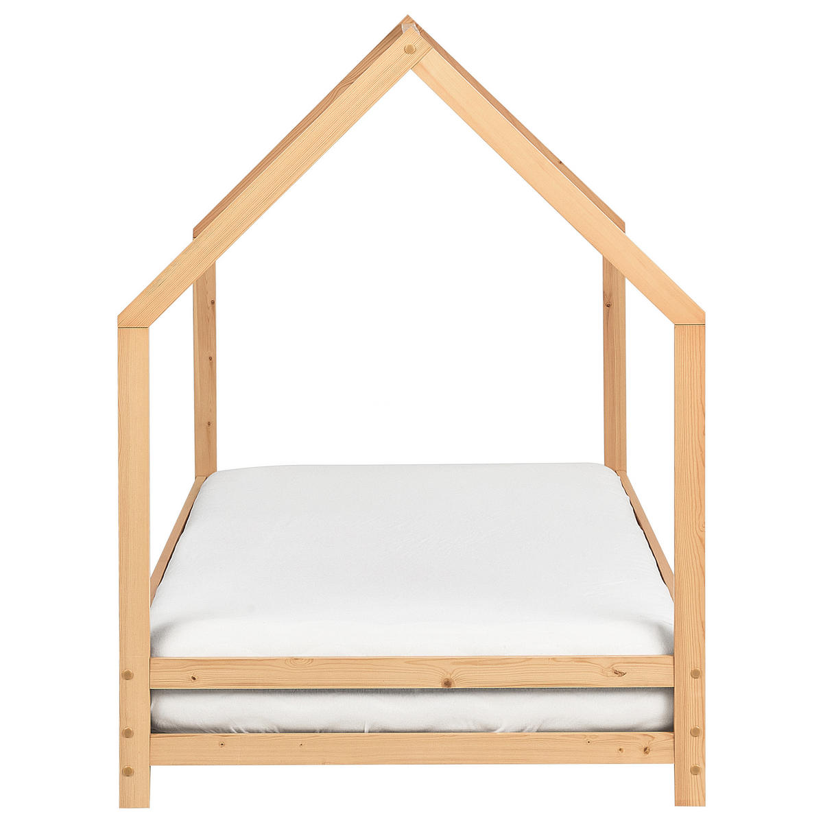 KINDER-HAUSBETT Heller Holzfarbton 90-200 cm Appy - Eschefarben, Holz (90/200cm) - Beliani
