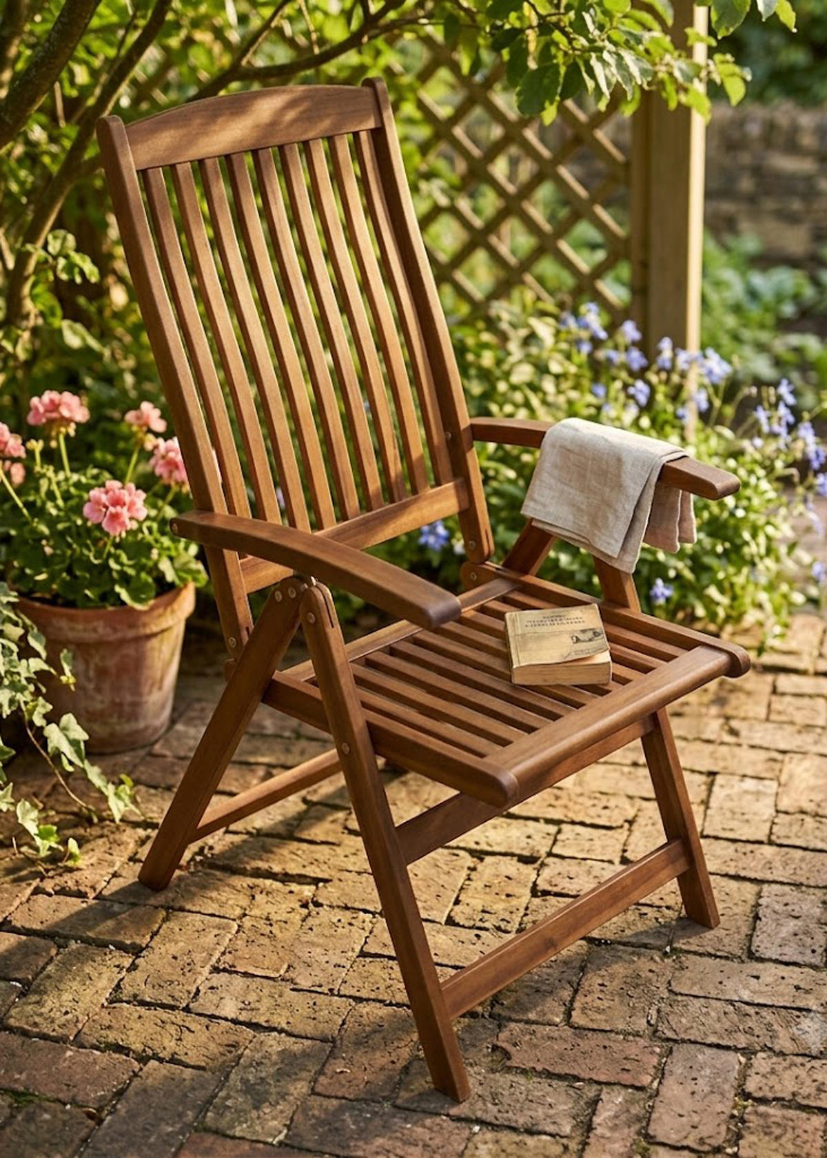 KLAPPSESSEL Menorcaaus Akazienholz, 5-fach verstellbar - Braun, Holz (60/110/47cm) - TPFGarden