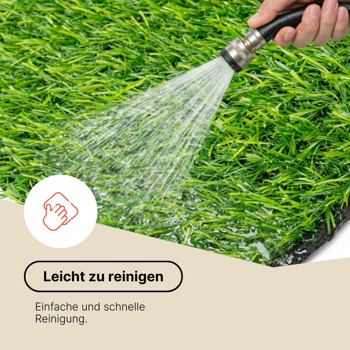 KUNSTRASEN Natural 20 mm – UV-beständig & wetterfest, ideal für Balkon, Terrasse & Garten 200/300 cm - Grün, Textil (200/300cm) - Tapiso