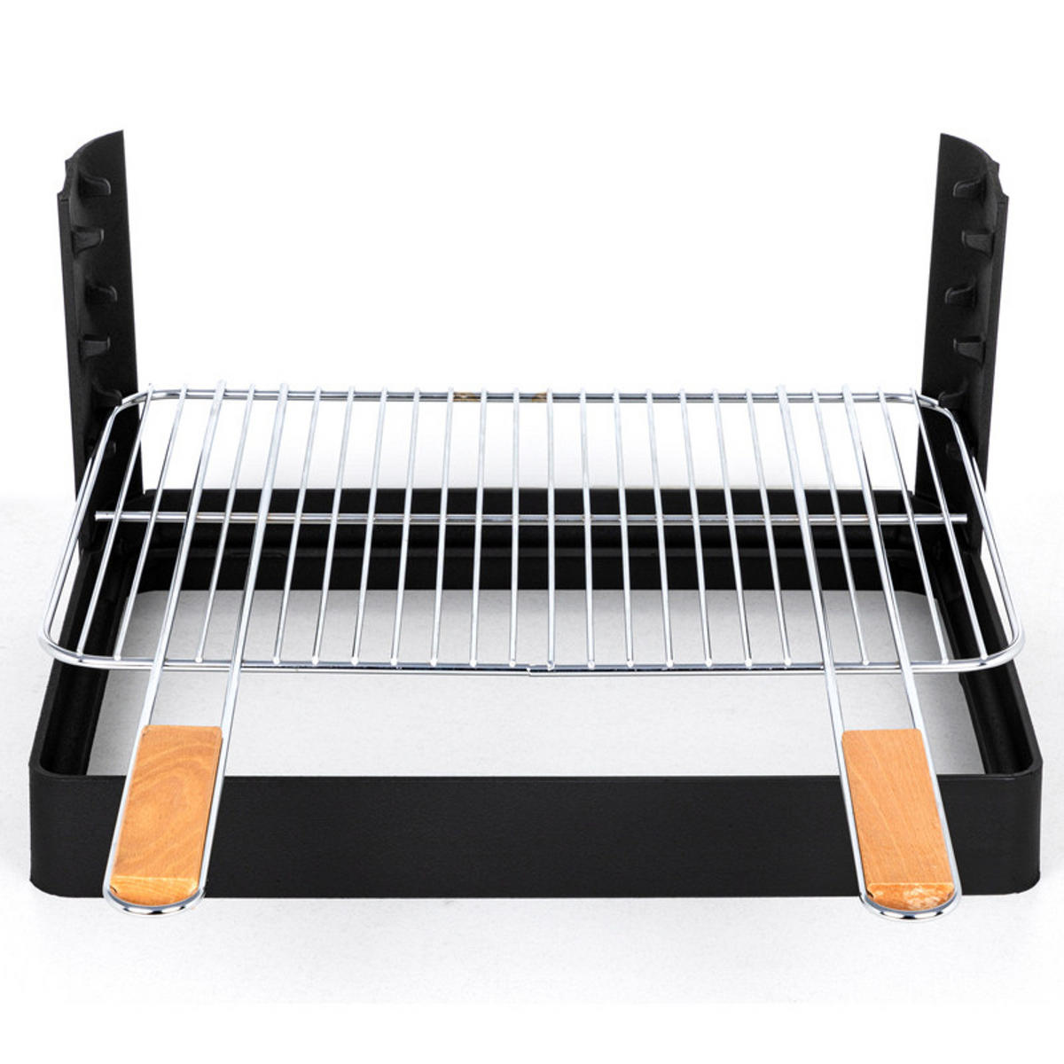 HOLZKOHLEGRILL Grilloir Schwarz - Schwarz, Metall (57.5/26.5/48.5cm) - Somagic