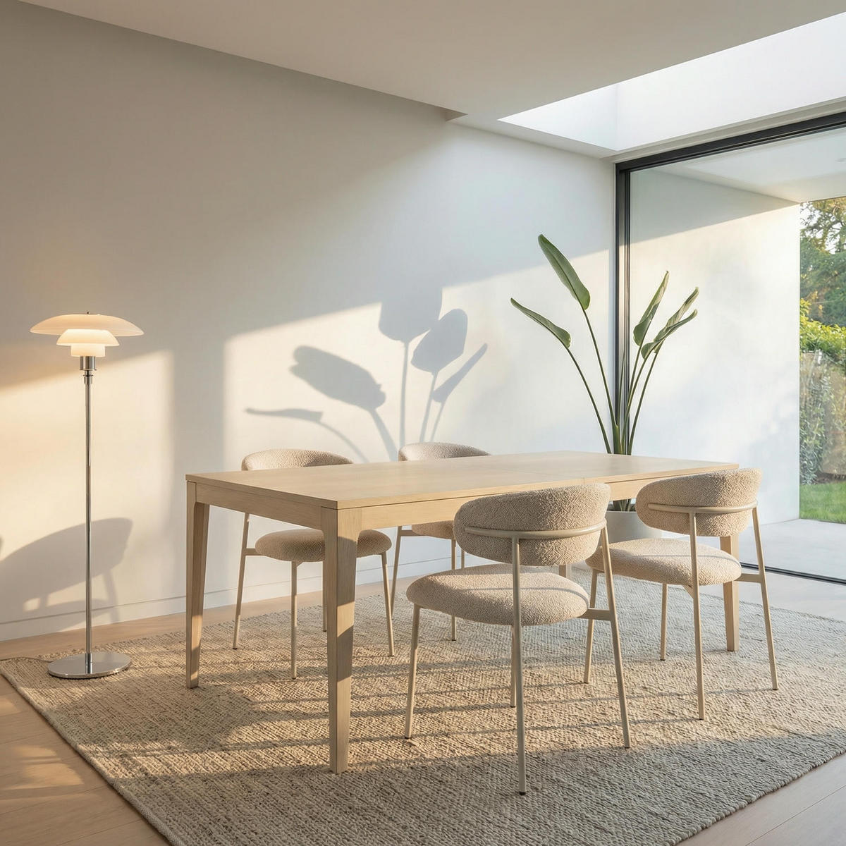 ESSTISCH ausziehbar 100/200/75 Eichefarben rechteckig - Eiche Bianco/Eichefarben, Holz/Holzwerkstoff (220/100/76cm) - Furnhouse