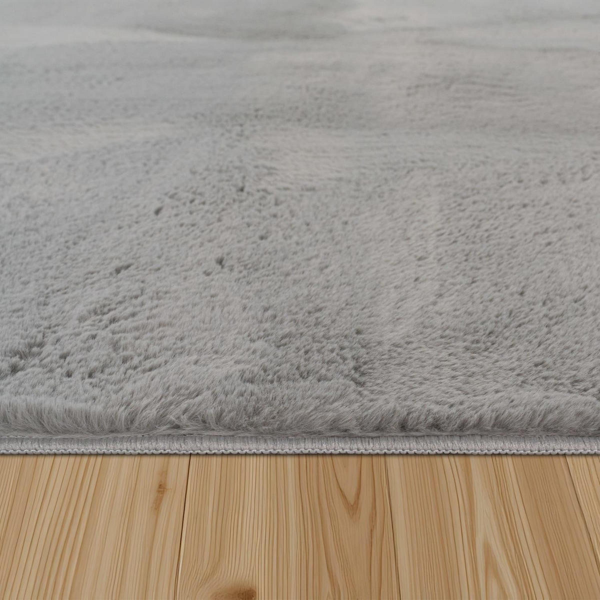 HOCHFLORTEPPICH 160/160 cm Soft 380 - Grau, Textil (160/160cm) - Paco Home