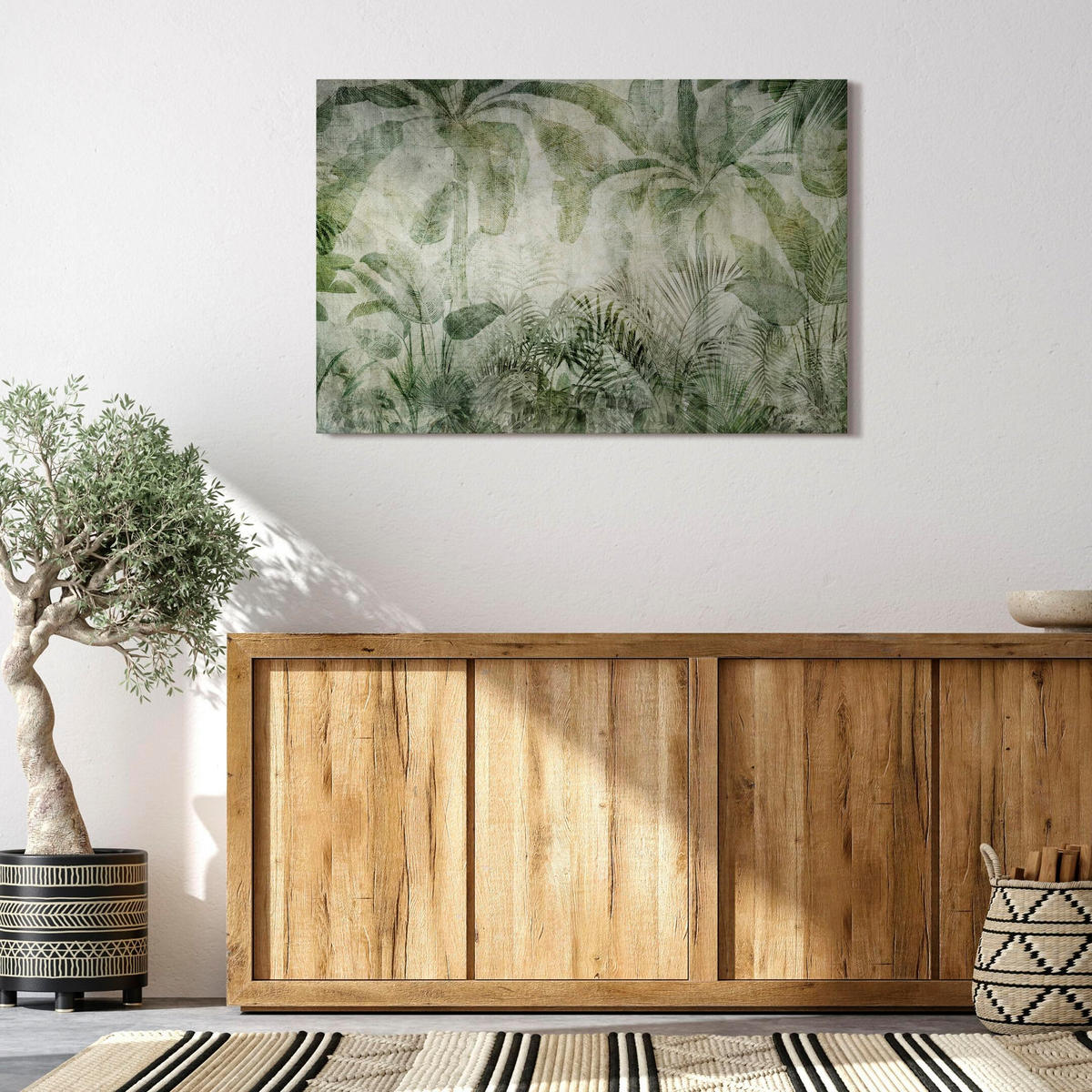 LEINWANDBILD Blätter 120x80 cm - Multicolor, Holz (120/80cm) - LUMASOUL