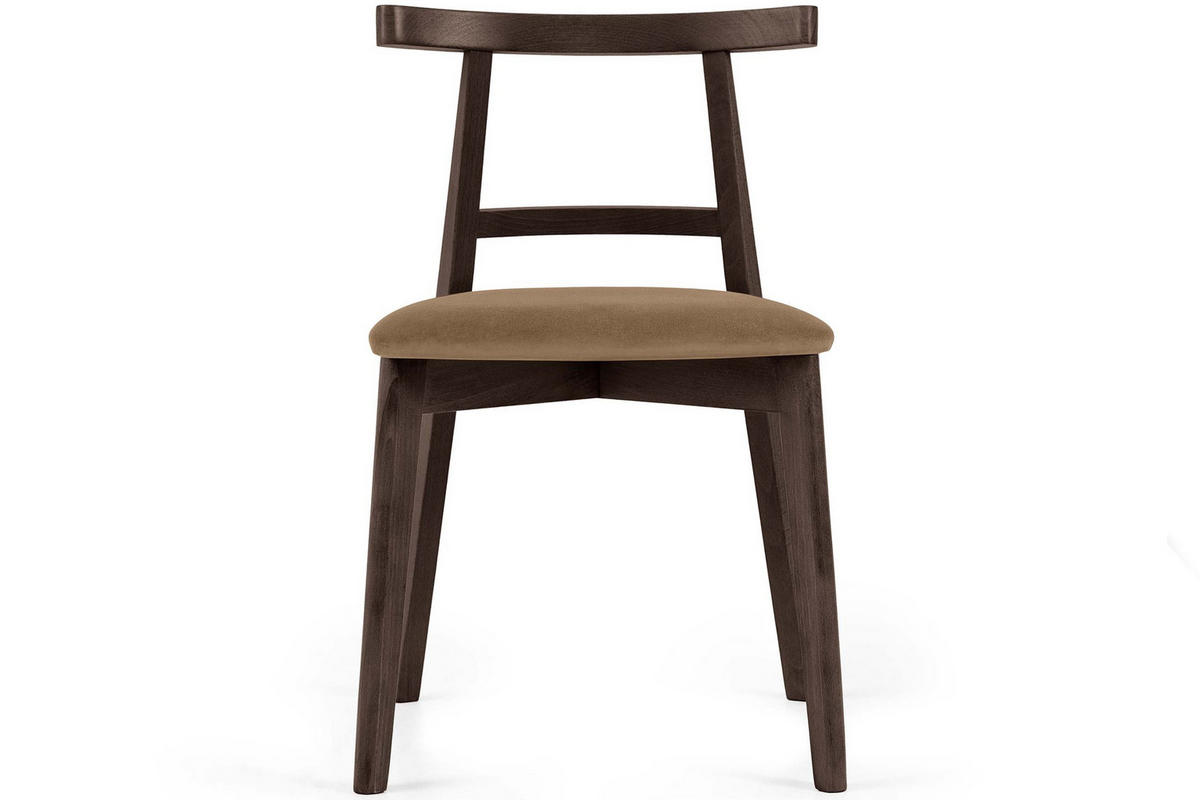 ESSTISCHSTÜHLE LILIO 2 St Vintage, Beige / dunkelbraun - Beige/Dunkelbraun, Holz/Textil (47/76/45cm) - KONSIMO®