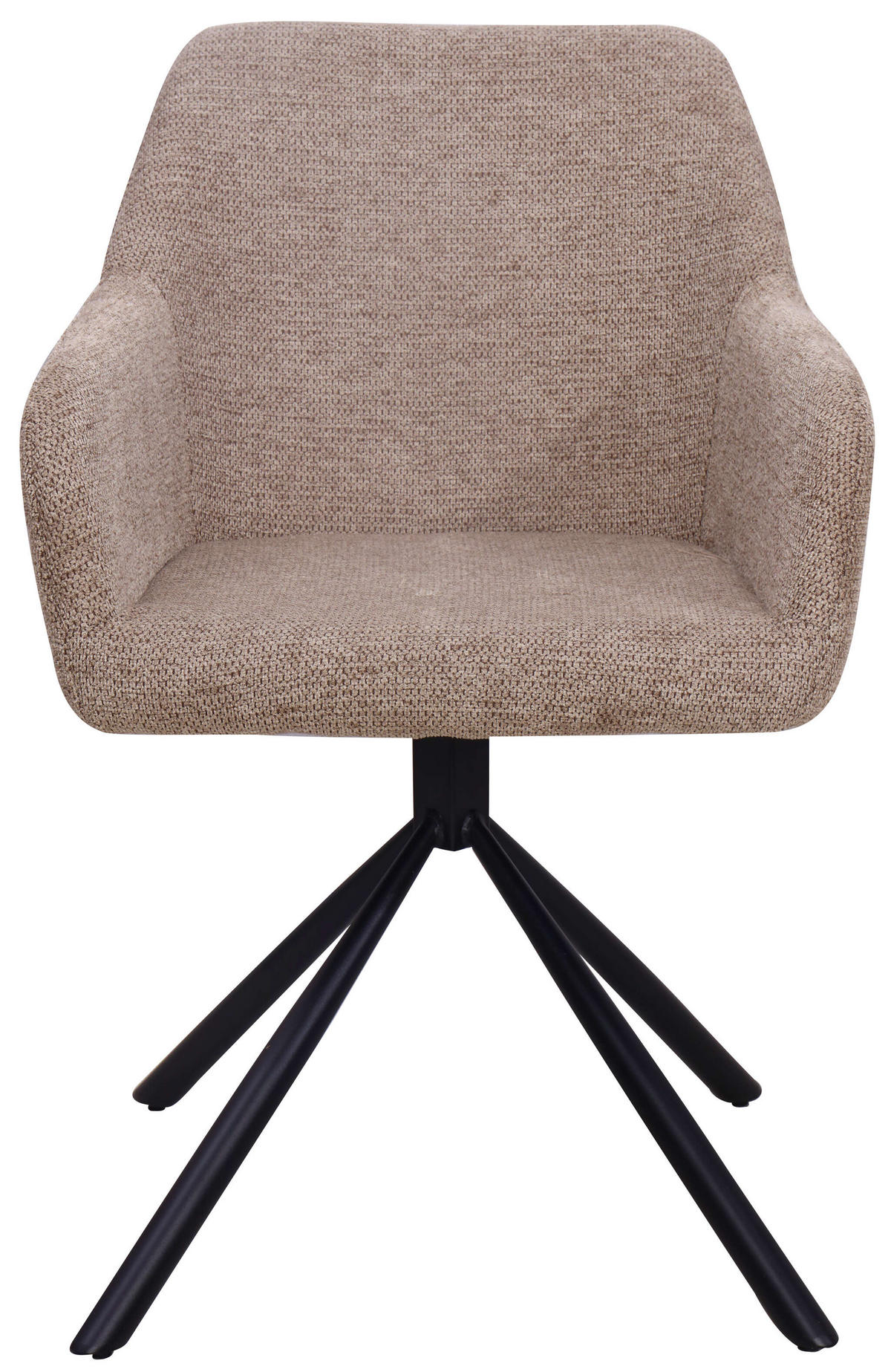 ESSZIMMERSTUHL Cuneo - Schwarz/Braun, Textil/Metall (56/85/60cm) - Mr. Deko