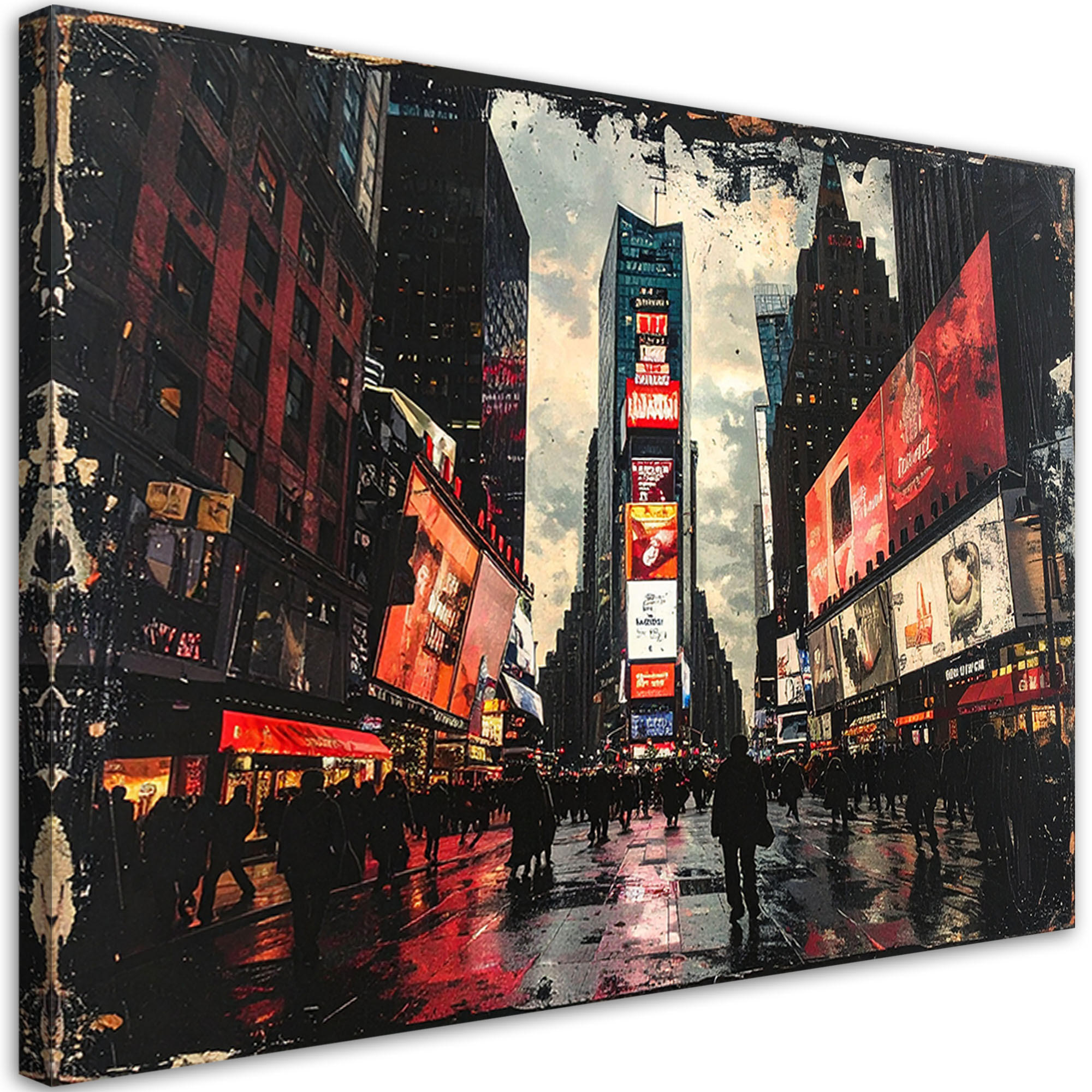 Feeby Leinwandbild Schwarz 90x60 cm