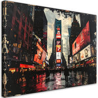 LEINWANDBILD Städte & Architektur 90x60cm - Schwarz, Textil (90/60cm) - Feeby