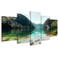 LEINWANDBILD See 5-tlg. 150x75 cm - Multicolor, Holz (150/75cm) - LUMASOUL