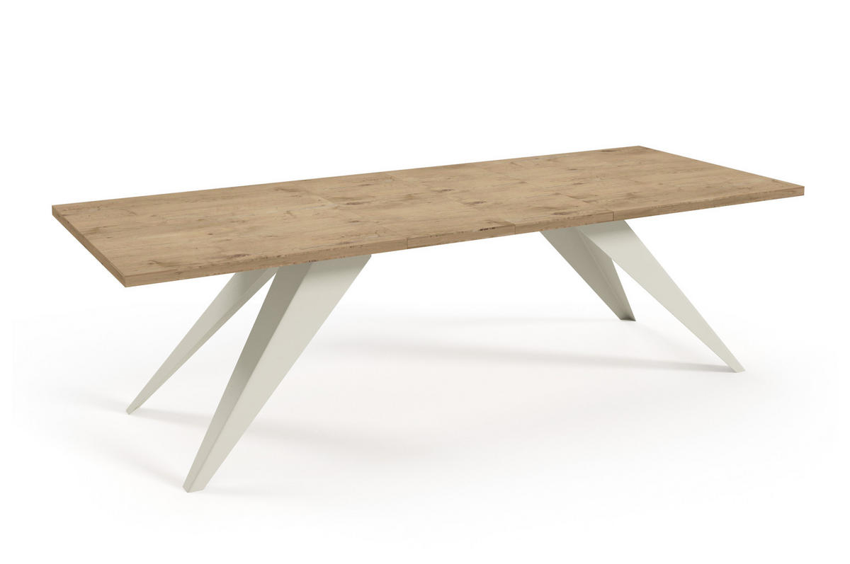 ESSTISCHE SENTO - Kaschmir/Eichefarben, Holzwerkstoff (80/140/76cm) - Meblini