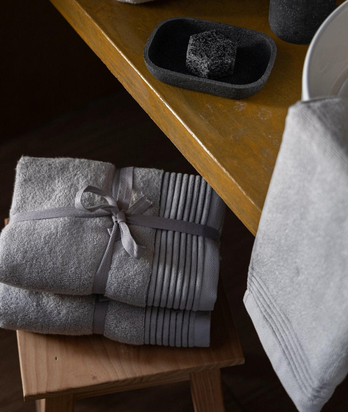 HANDTUCH Silver Mist 2er Set, 50x100cm, Baumwolle, Hellgrau - Hellgrau, Textil (50/100cm) - SOWL
