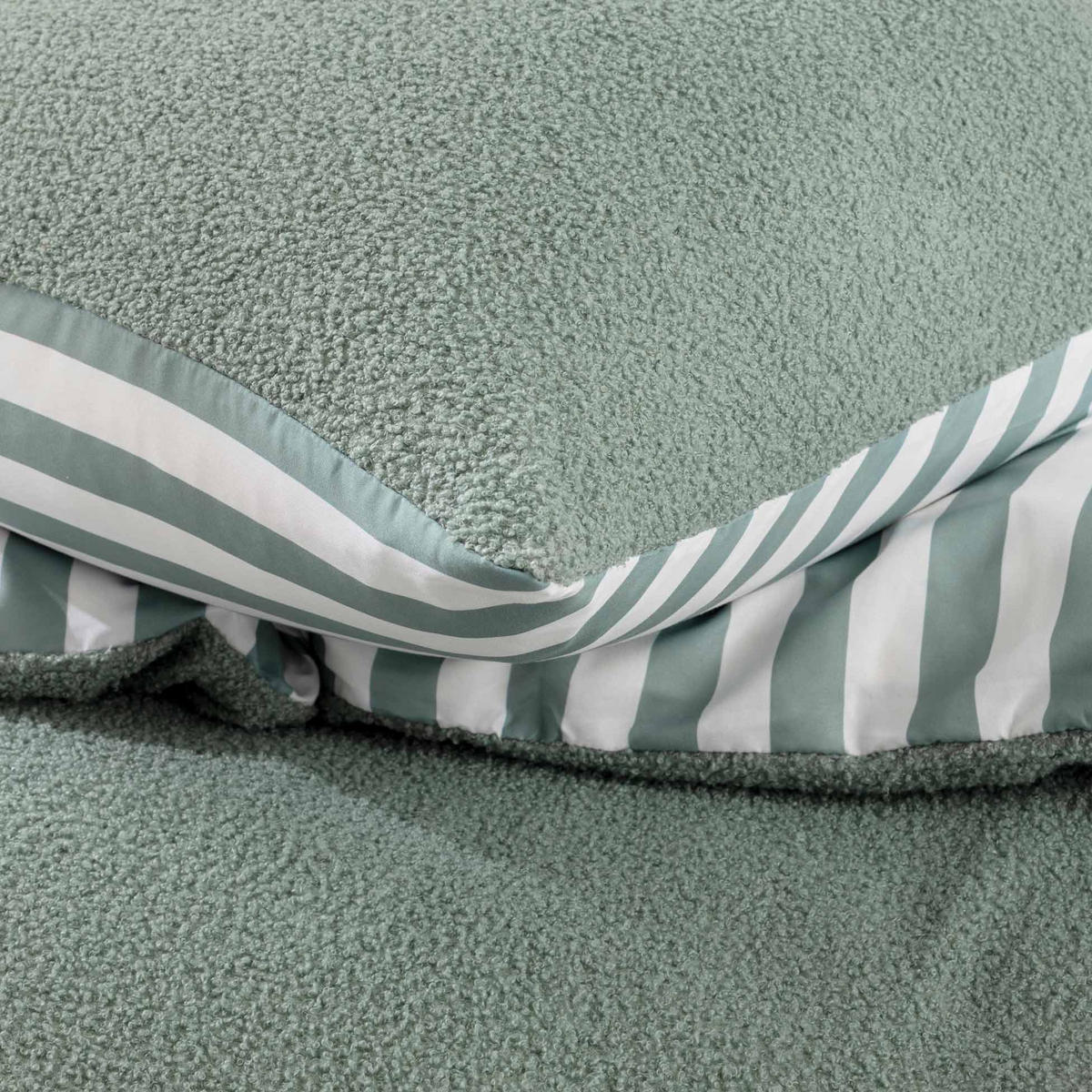 PLÜSCHBETTWÄSCHE-SET 2-teilig Pilou 140/200 cm - Grün, Textil (200/140cm) - Douceur d´intérieur