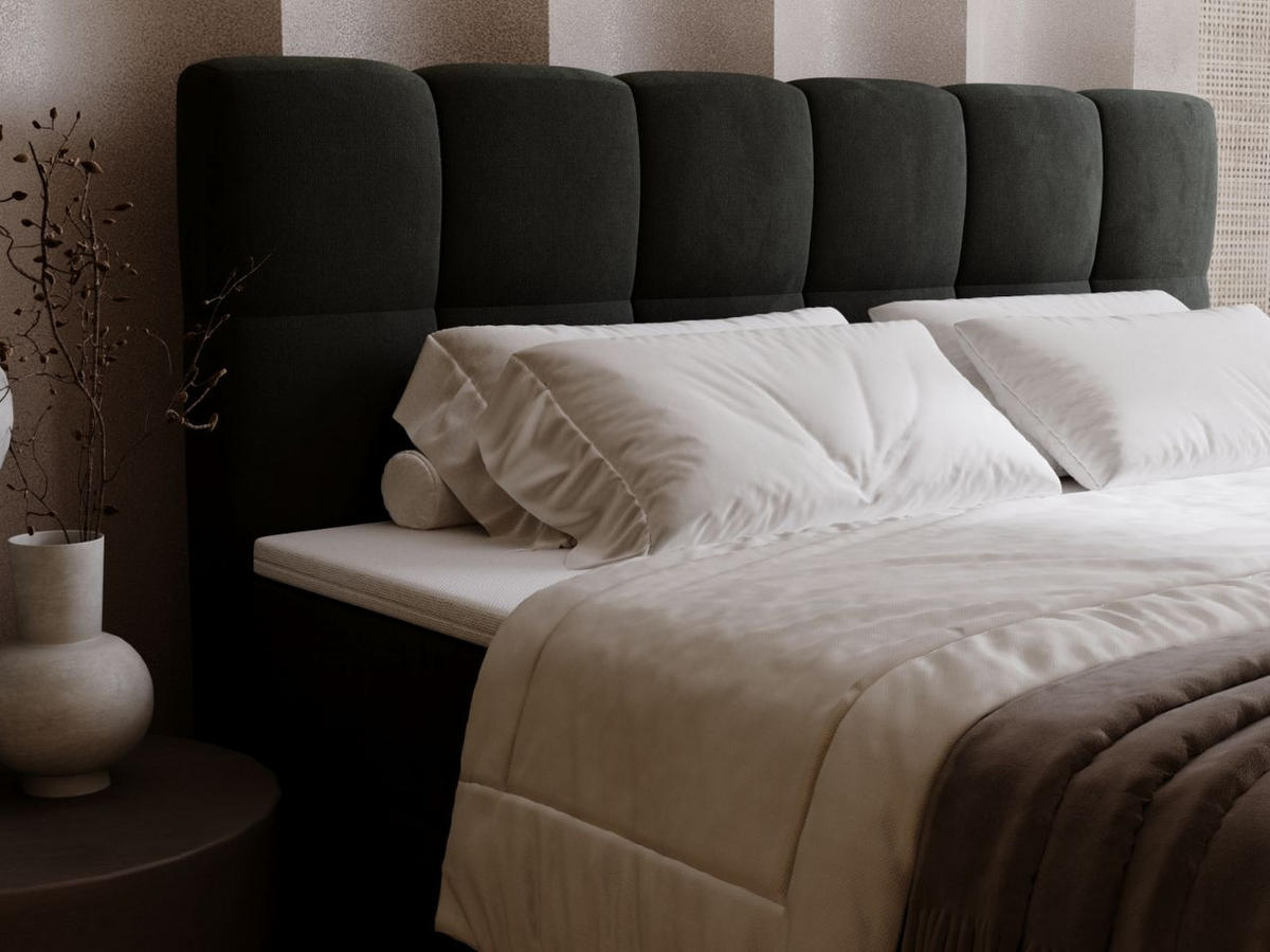 BOXBETT Maison 200x200 Dunkelgrau - Dunkelgrau, Holz/Textil (200/200cm) - Graingold