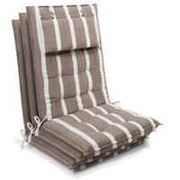 HOCHLEHNER Sun-HL 119x50x8cm Beige-Weiß-Gestreift (3tlg) - Beige, Textil (50/120cm) - Beautissu 