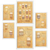 POSTER Set Mit 6 Biersorten Größe A3 & A4 Weißer Rahmen - Weiß, Papier (29.7/1cm) - Nacnic