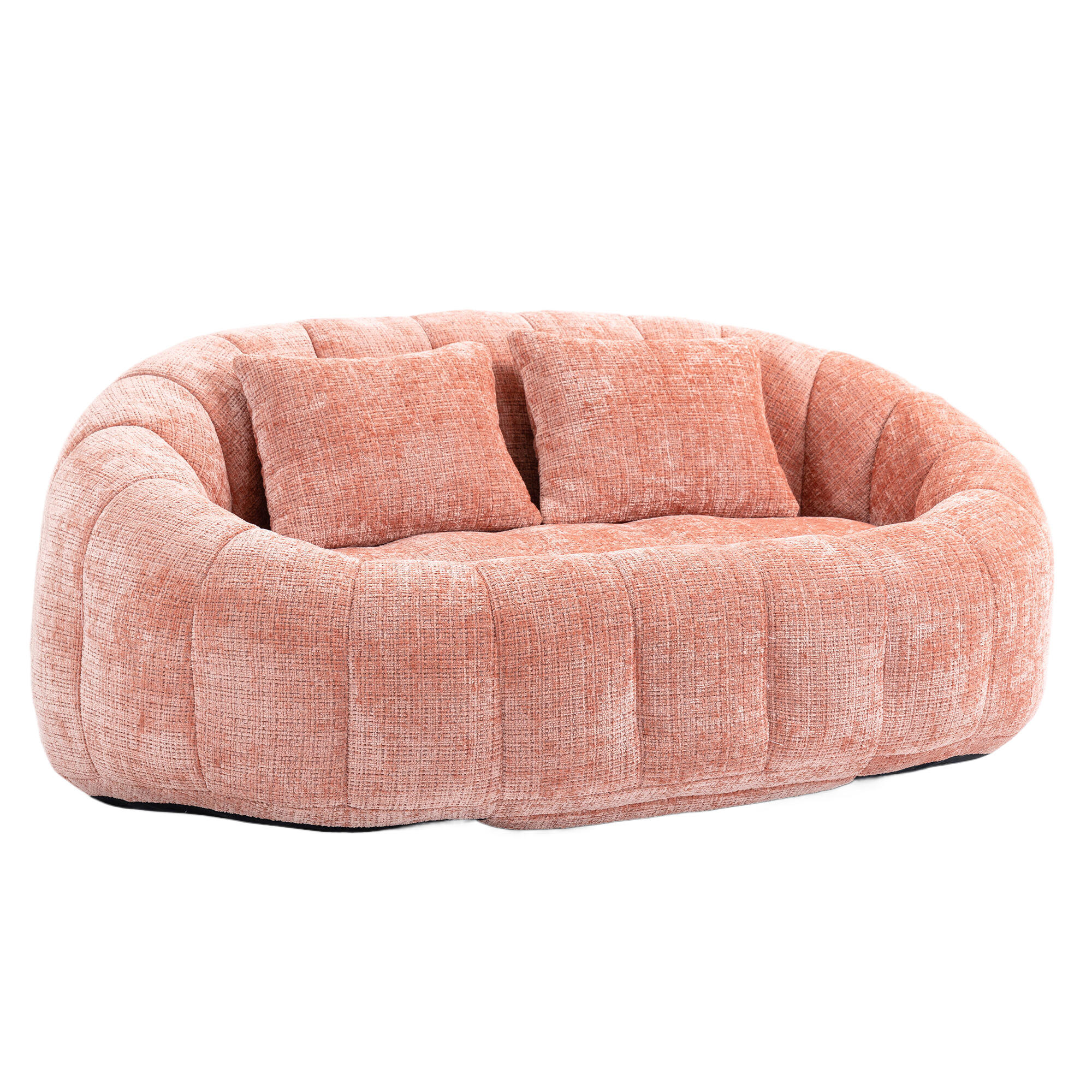 2-SITZER SOFA aus Chenille mit Memory Schaum & ohne Montage - Pink, Textil (150/63/95cm) - Urban Meuble