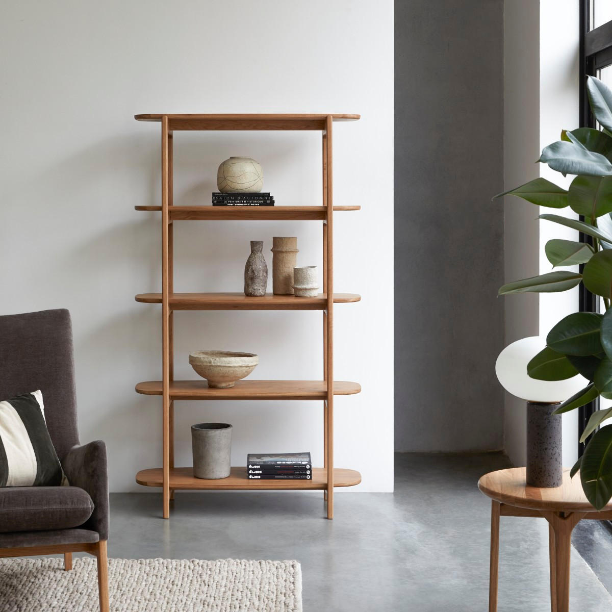 BÜCHERREGAL Rozenn Natur aus Eiche - Naturfarben, Holz (100/175/38cm) - Tikamoon