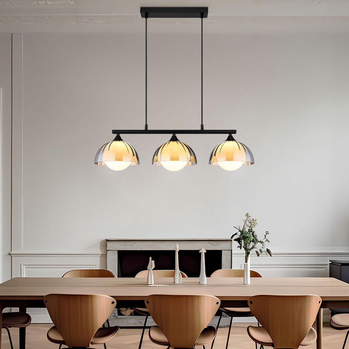 HÄNGELEUCHTE Eva Grau Rauchglas - Grau, Glas (70/20/120cm) - Nowa