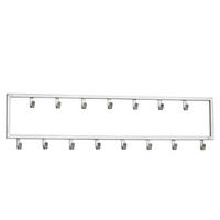 WANDGARDEROBE Metall Silber Modern mit 15 Haken - Silberfarben, Metall (80/20/4cm) - KADIMA DESIGN