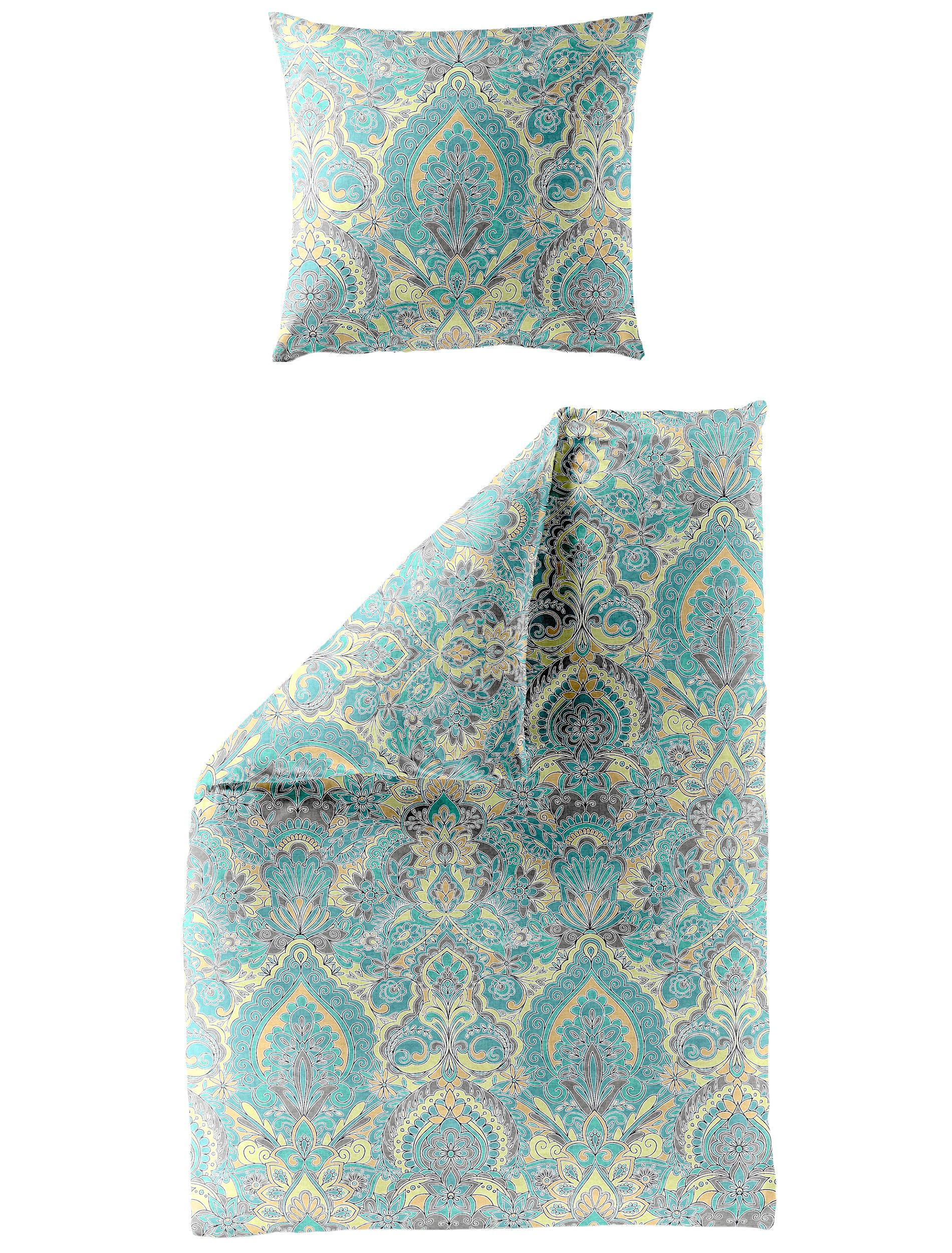 BETTWÄSCHE Mako-Satin 3846 - Grün, Textil (155/220cm) - Bierbaum