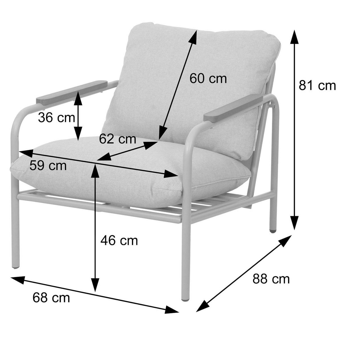 GARTENSESSEL Hellgrün Kein Set-Set - Hellgrün, Textil (68/81/88cm) - MCW