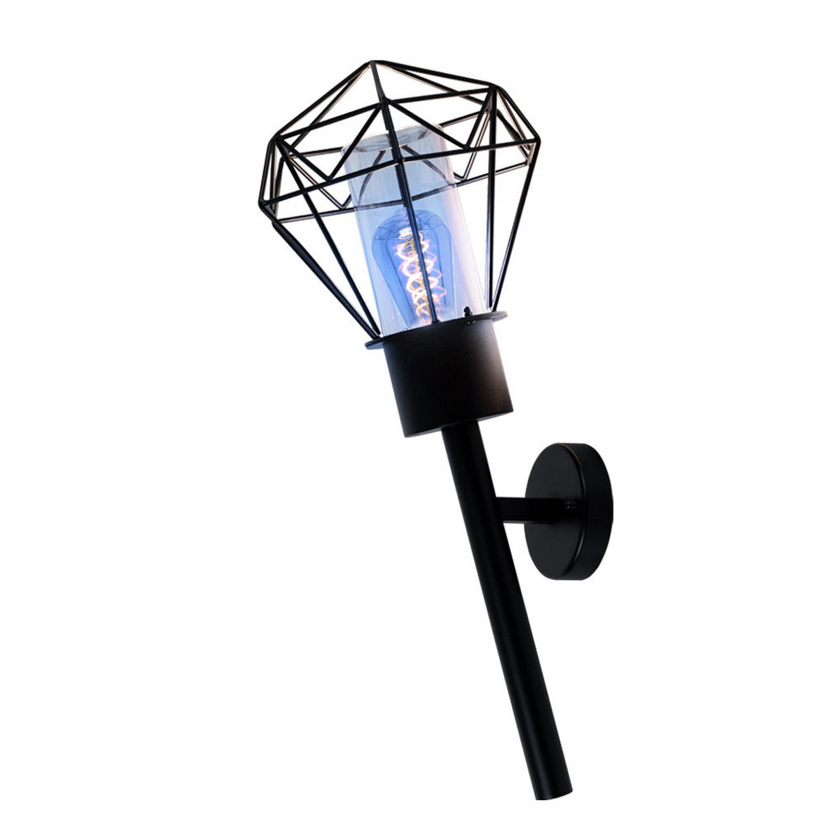 LED AUSSEN-WANDLEUCHTE HORACE Schwarz - Schwarz, Metall (22.5/28.5/28.5cm) - Globo Lighting