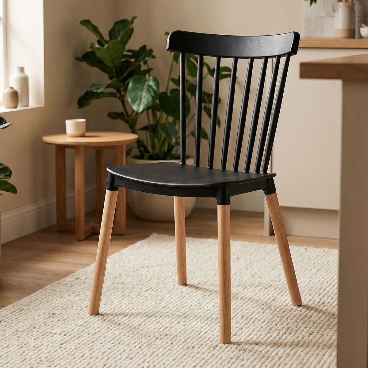 ESSZIMMERSTUHL RAVI 4er-Set schwarz - Schwarz, Kunststoff (43/79/54cm) - IDIMEX