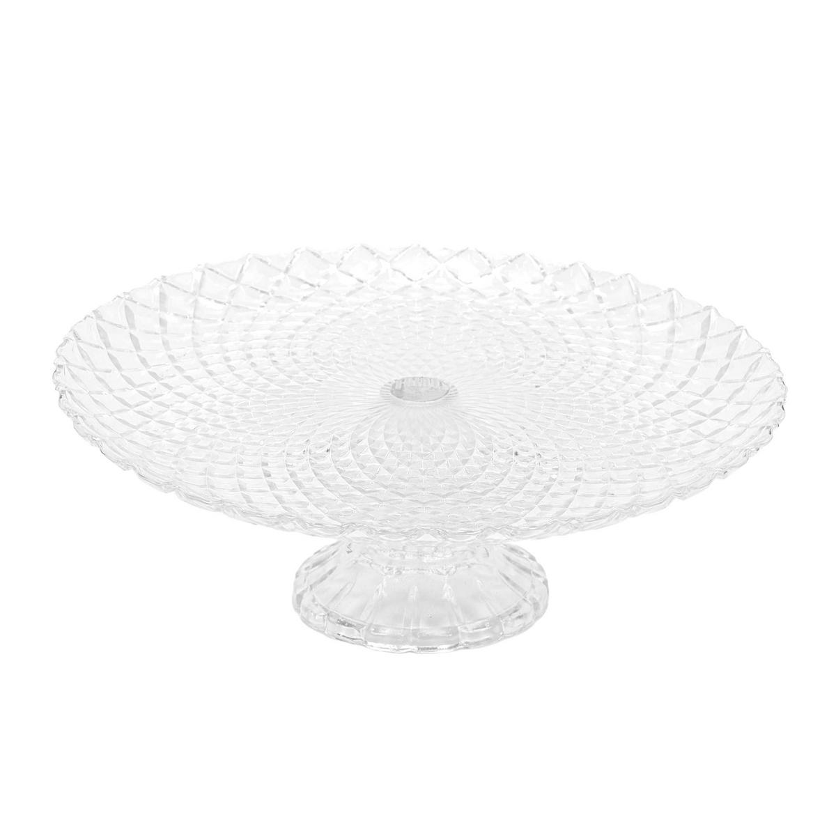 TORTENSTÄNDER Glas Transparent 28,5/28,5/11 cm - Transparent, Glas (11cm) - Excellent Houseware