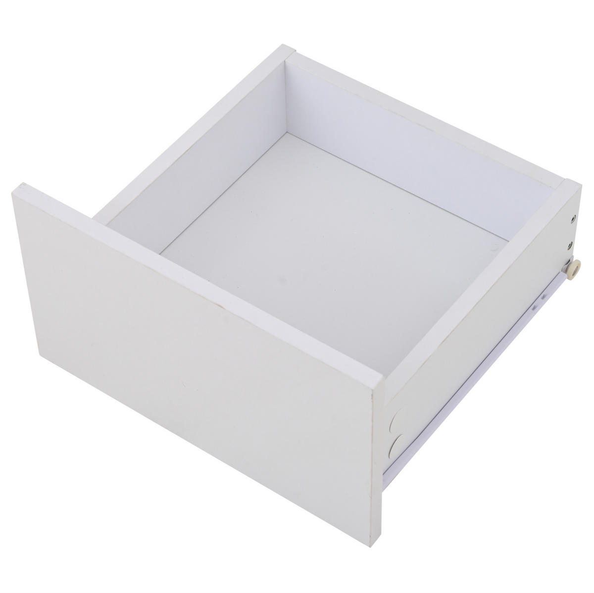 COUCHTISCH 70/70/40 cm weiß aus Spanplatte mit LED und 4 Schubladen - Weiß, Holzwerkstoff (70/70/40cm) - OKMYHOME