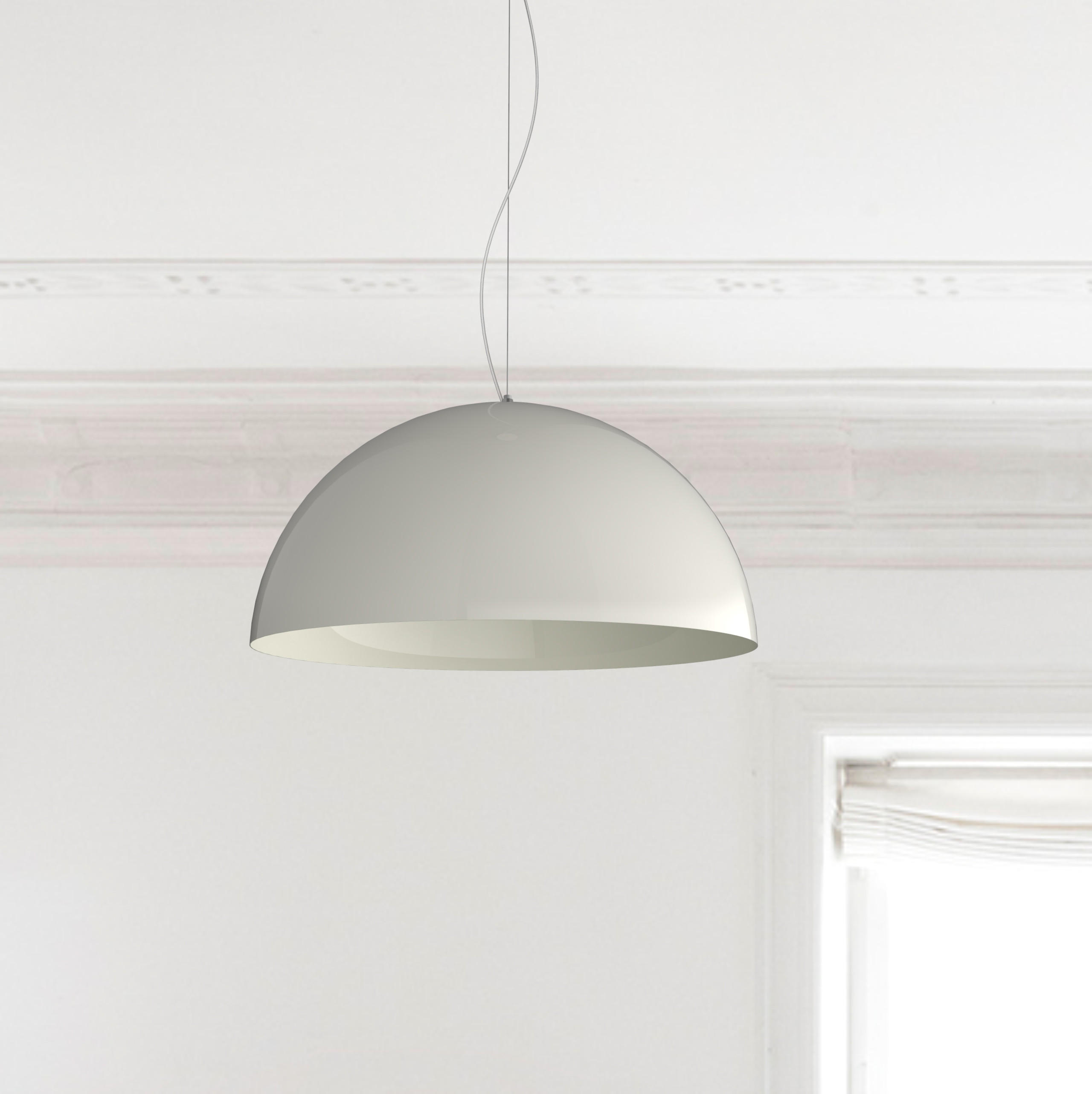 HÄNGELEUCHTE - Weiß Hochglanz, Metall (60/60/30cm) - Lumicom