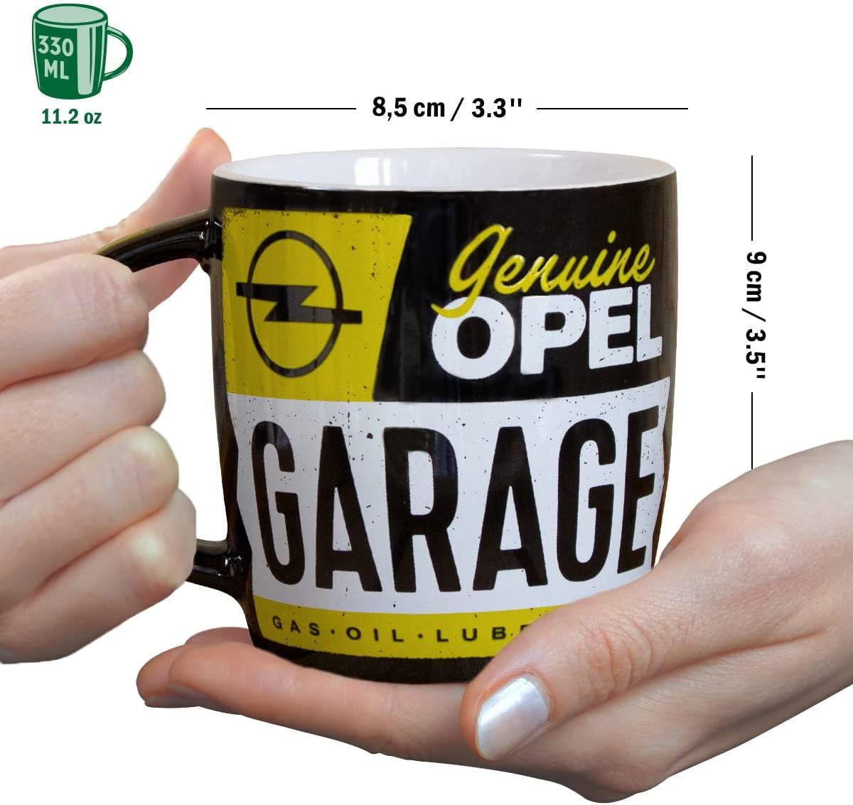 KAFFEETASSE 330 ml Opel Garage - Multicolor, Keramik (0.33L) - Nostalgic-Art