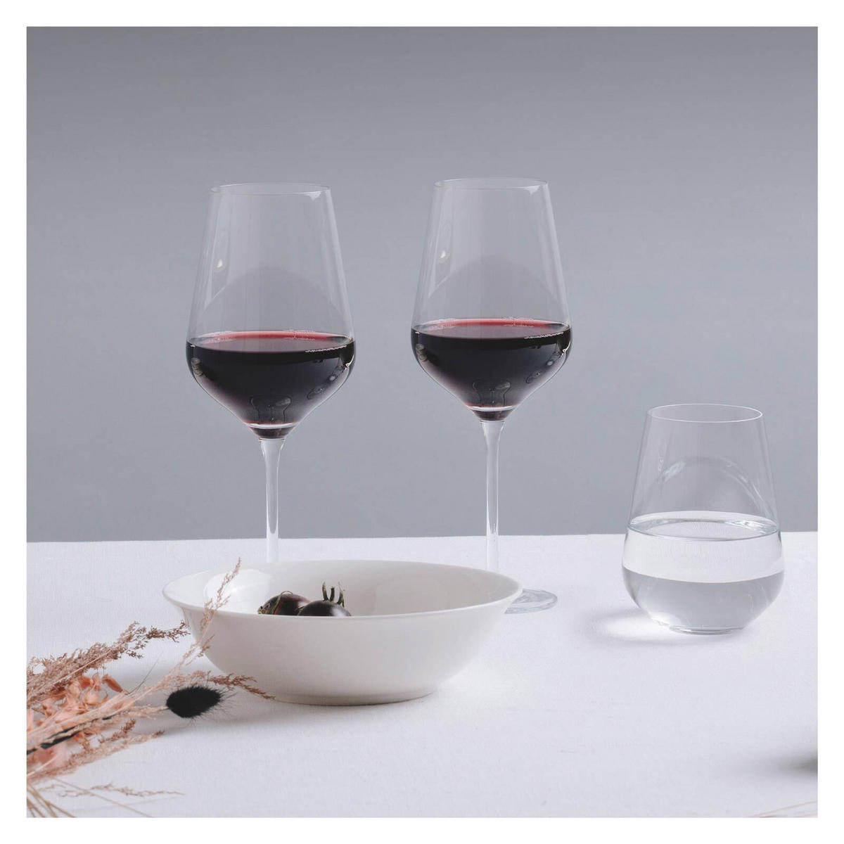 ROTWEIN- UND WASSERGLÄSER Lichtweiss Aurelie transparent 12er Set - Transparent, Glas - Ritzenhoff