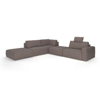 ECKSOFA hochwertige und außergewöhnliche Handwerkskunst - Taupe/Beige, Holz/Kunststoff (345/373cm) - Cotta