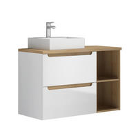 WASCHTISCH 90cm Livia Weiß - Weiß, Holzwerkstoff (90/62.5/46cm) - Petits-meubles