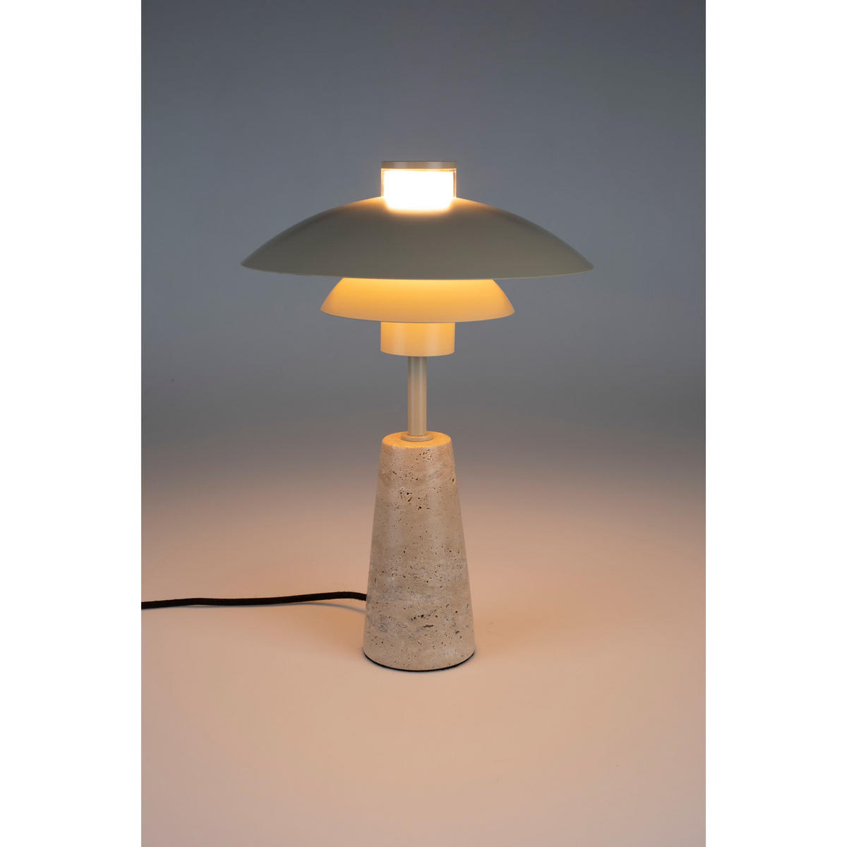 TISCHLAMPE Cole Beige - Beige, Stein (26/26/37cm) - Zuiver