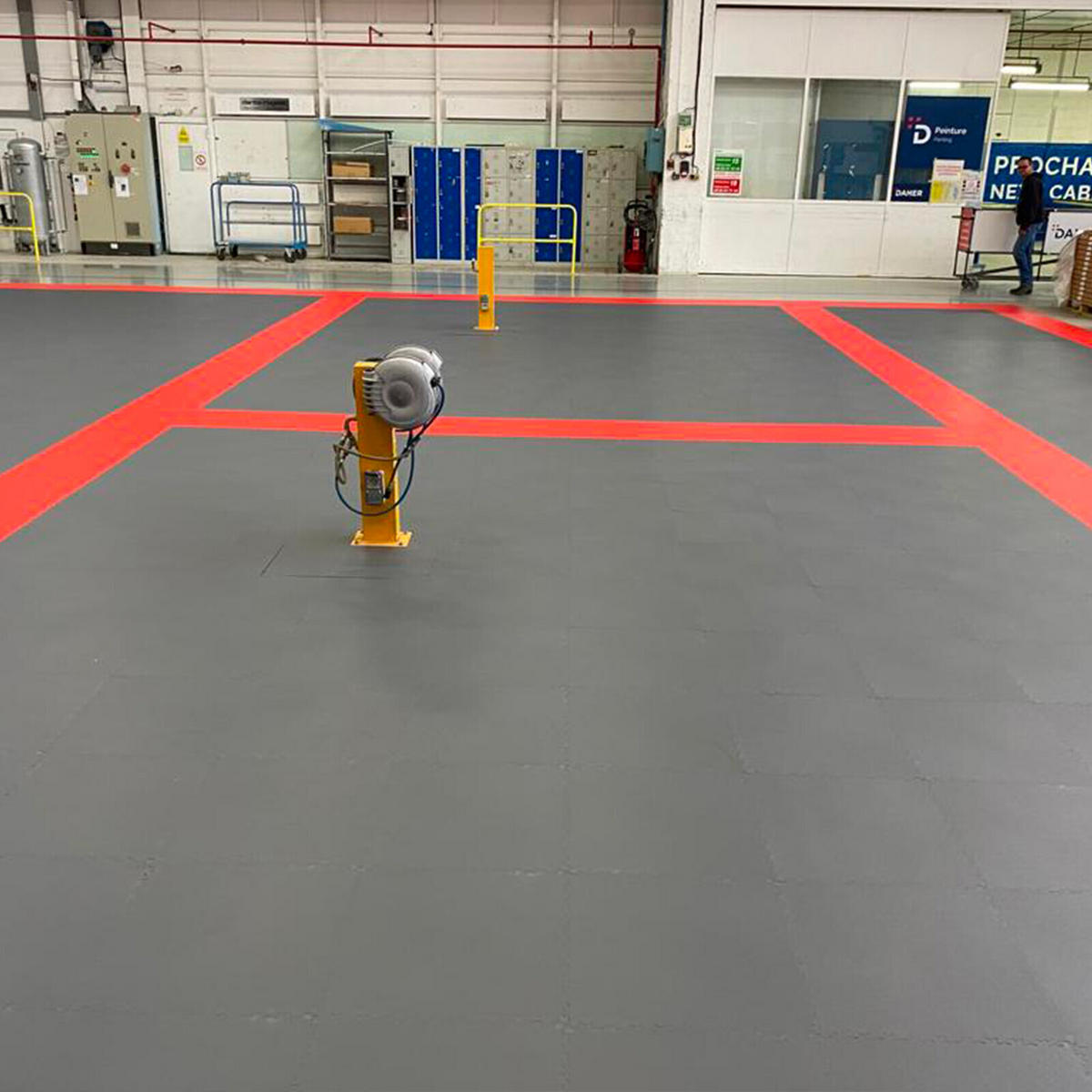 PVC-FLIESEN für Garage, Werkstatt, Sporthalle - Dunkelgrau - Los von 1 m² - Dunkelgrau, Kunststoff (50/50/1.1cm) - MOSAIK FLOOR