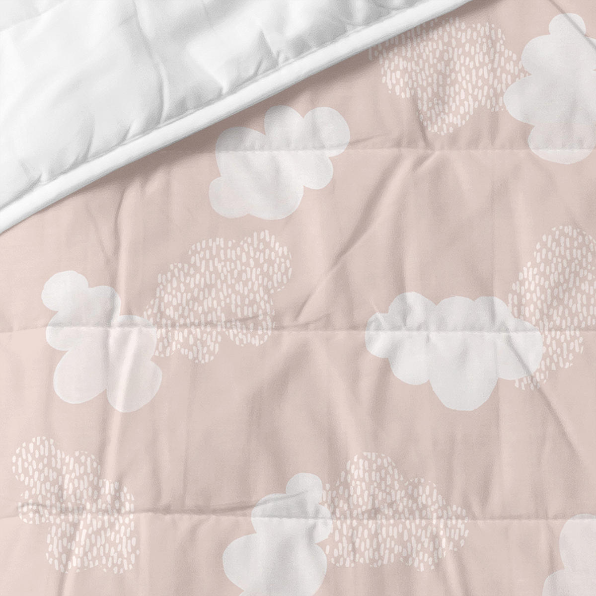 TAGESDECKE clouds 100x130 cm (kinderbett) rosa - Pink, Textil (100/130cm) - Happy Friday