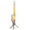 FEUERROHR – elegante Edelstahl Feuersäule und Pelletfackel - silber - Silberfarben, Metall (36/130.6/35cm) - Gardenflare