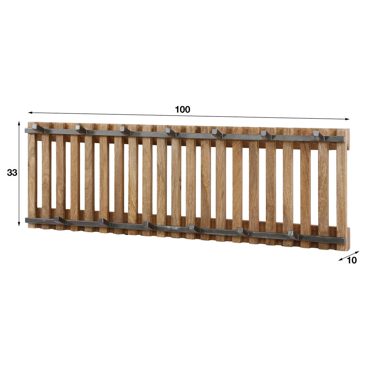 WANDGARDEROBE Tweak Beige 10/100/ 33 cm - Beige, Holz (100/33/10cm) - Hoyz Collection