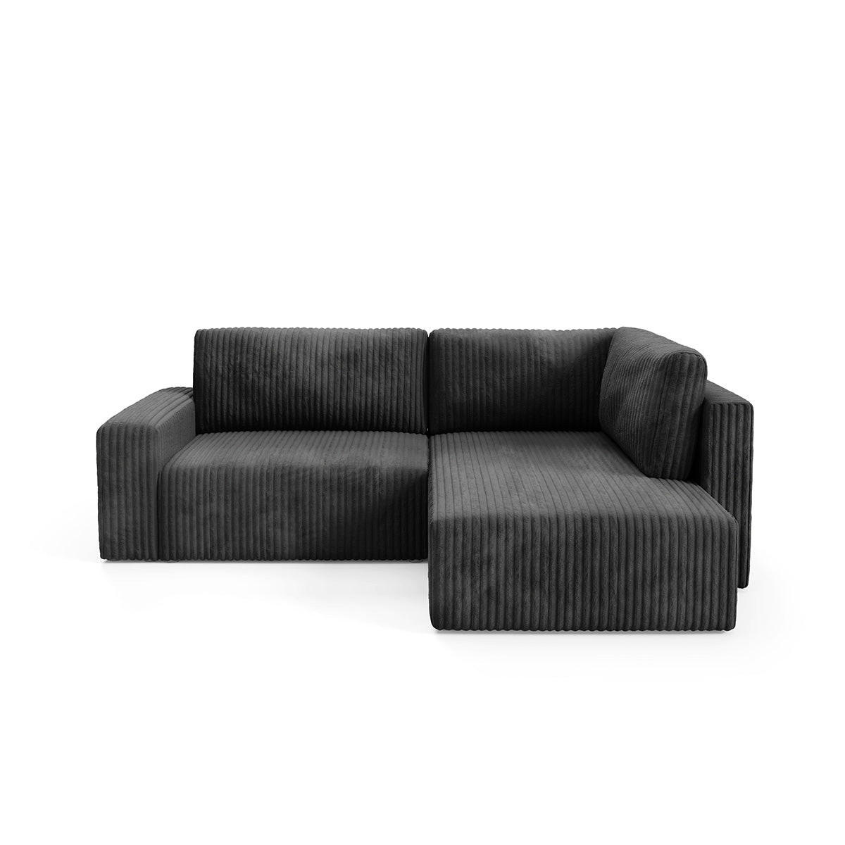 ECKSOFA Angela 4 Sitzplätze Schwarz - Schwarz, Holz (245/182cm) - Petits-meubles