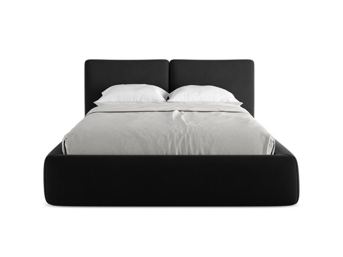 POLSTERBETT mit Bettkasten und Lattenrost 160x228 Schwarz - Schwarz, Kunststoff/Textil (140/200cm) - Makamii