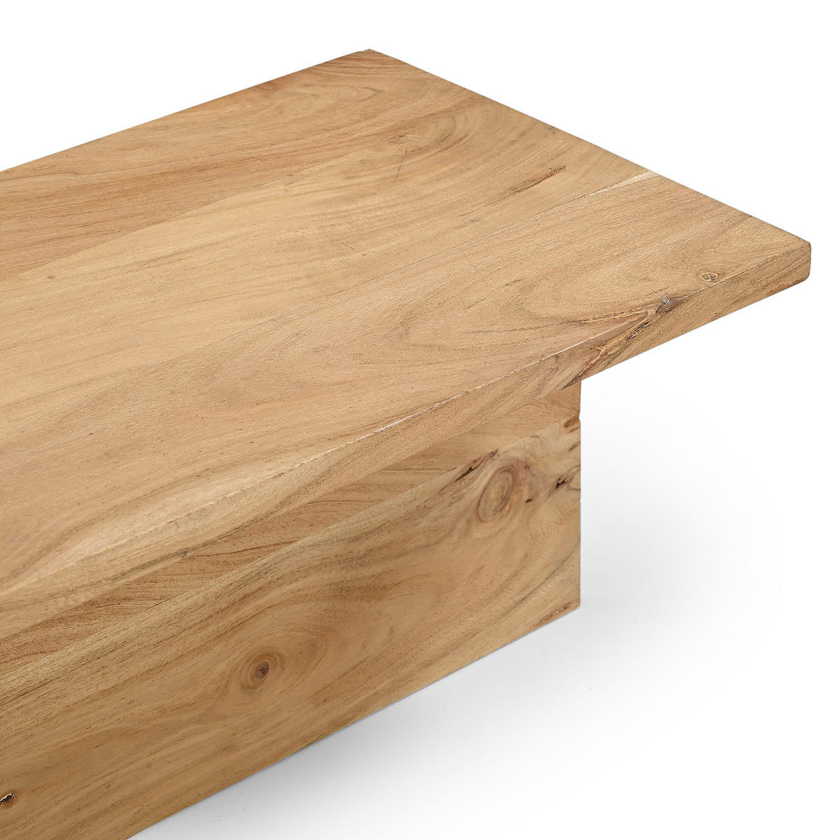 COUCHTISCH - Akazie massiv - Akaziefarben, Holz (40/110/35cm) - home24