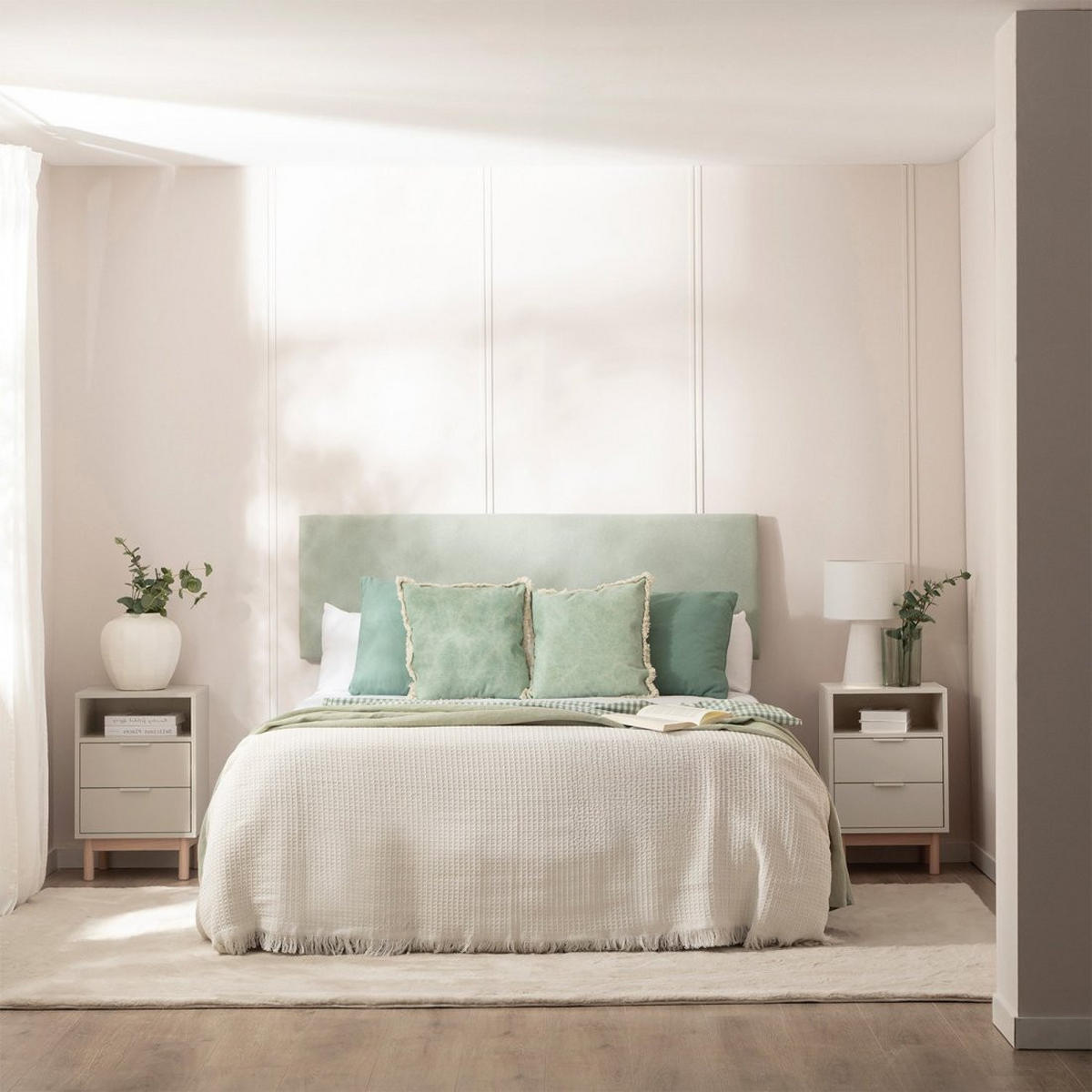 NACHTTISCH 2 SCHUBLADEN Elian Weiß 40 cm x 63 cm - Weiß, Holzwerkstoff (40/63/35cm) - Klast Home