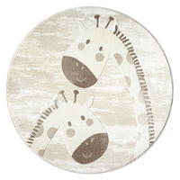 KINDERTEPPICH Mara 719 Creme 120 cm Rund - Beige/Creme, Textil (120/120cm) - carpet city