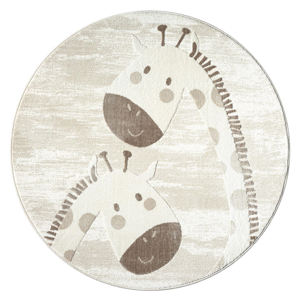 KINDERTEPPICH Mara 719 Creme 120 cm Rund - Beige/Creme, Textil (120/120cm) - carpet city