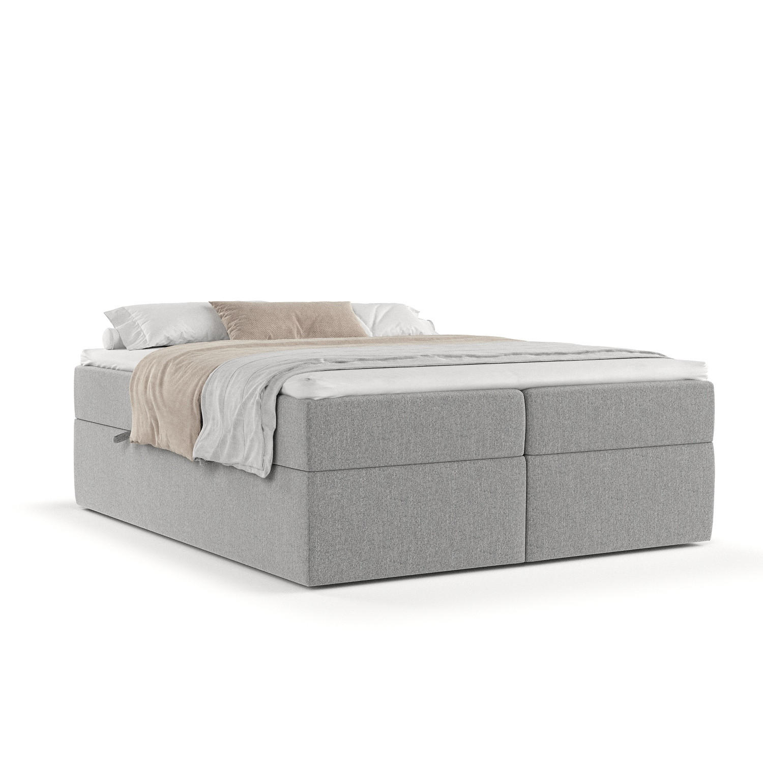 BOXBETT Yoko Grau 160/200 cm - Schwarz/Grau, Holz/Holzwerkstoff (160/200cm) - Maison de Reve